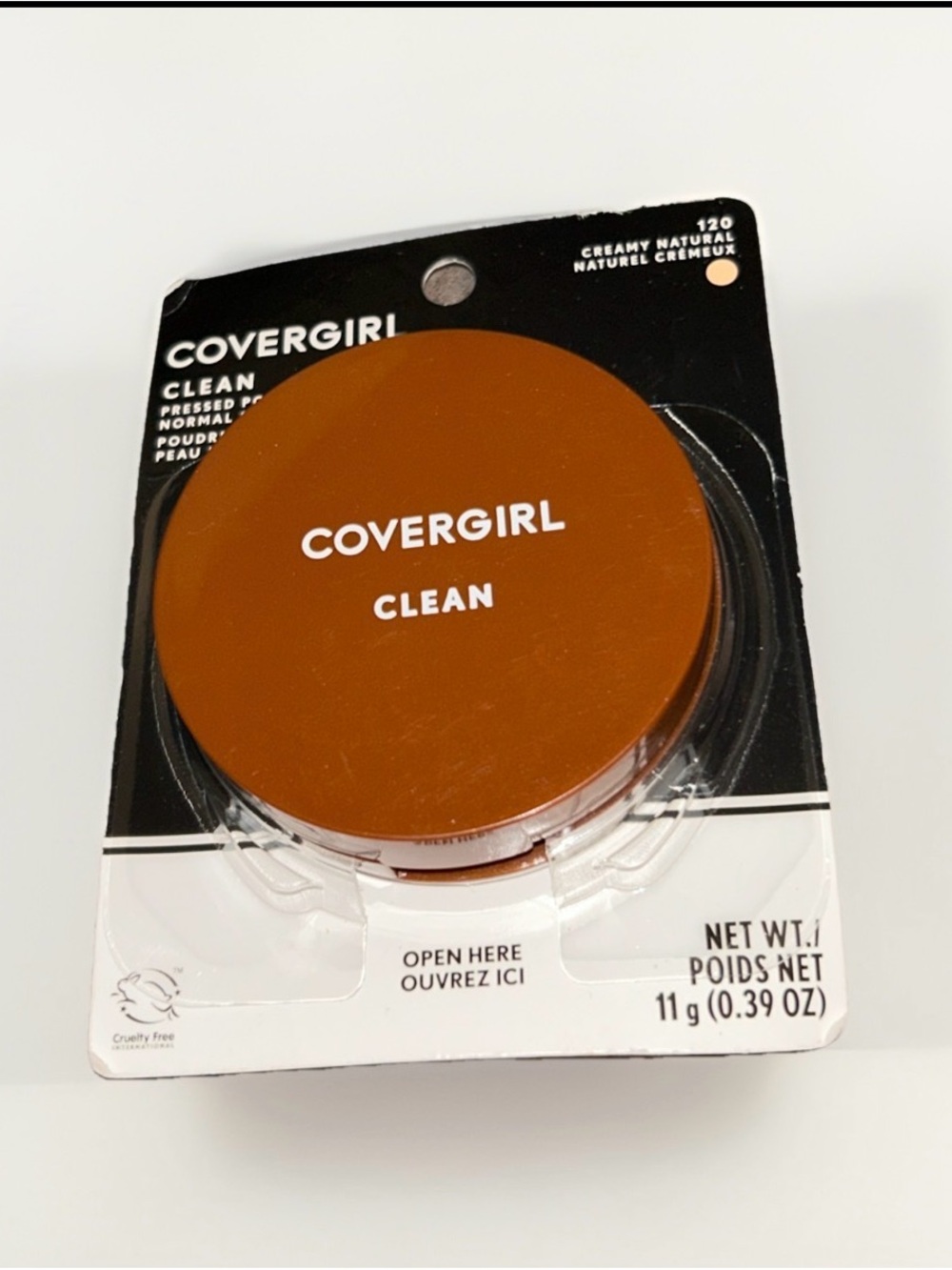 COVERGIRL Clean Pressed Powder - Warm Brown Compact - Creamy Natural 120